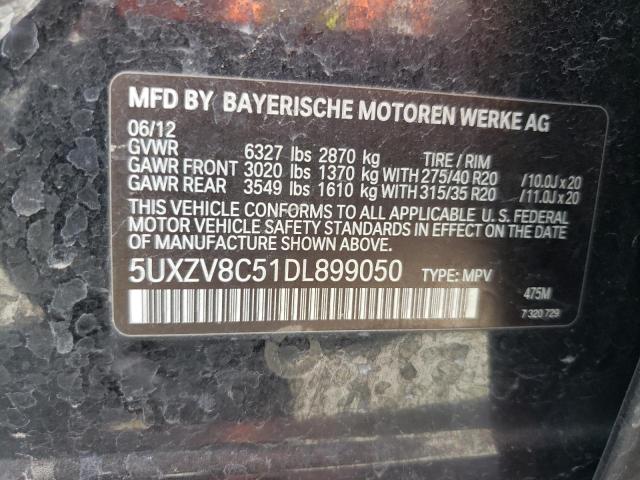 VIN 5UXZV8C51DL899050 2013 BMW X5, Xdrive50I no.13