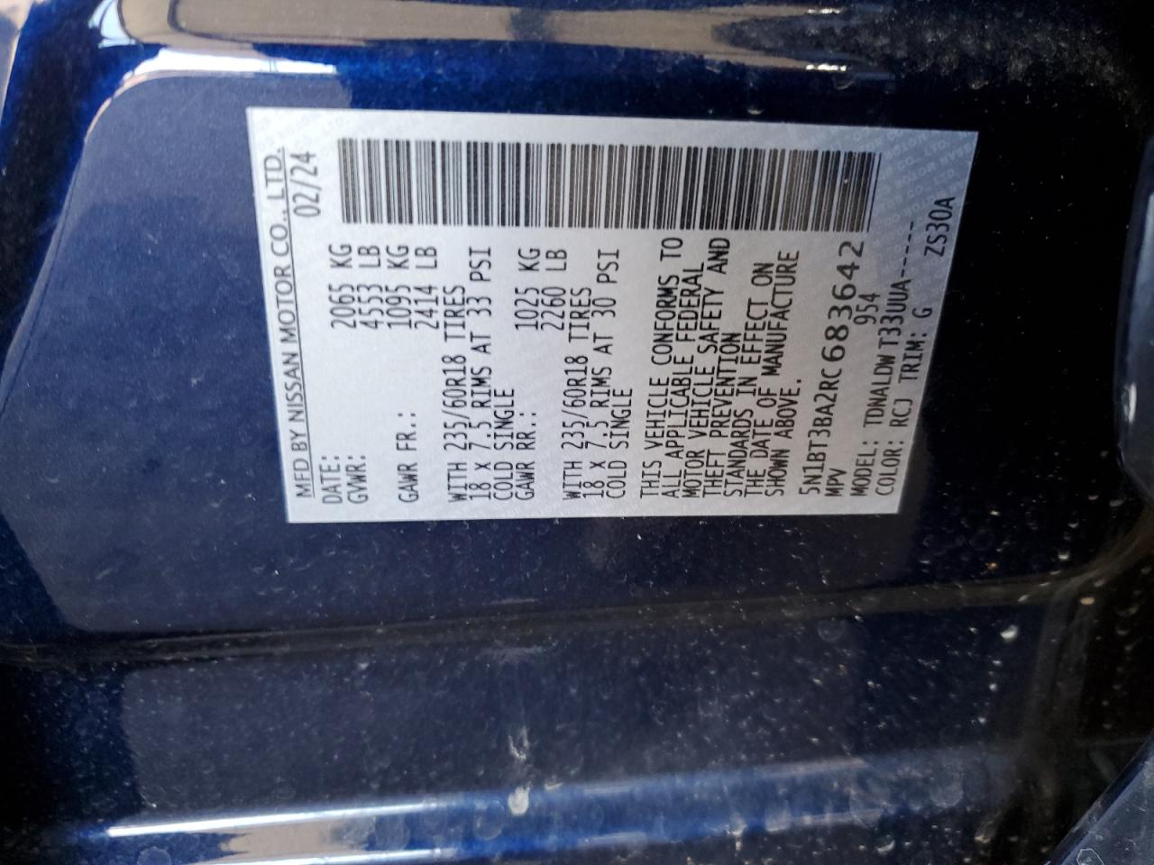 5N1BT3BA2RC683642 NISSAN ROGUE 2024