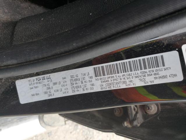 2019 Ram 1500 Big Horn/Lone Star VIN: 1C6SRFBT1KN771993 Lot: 53822614