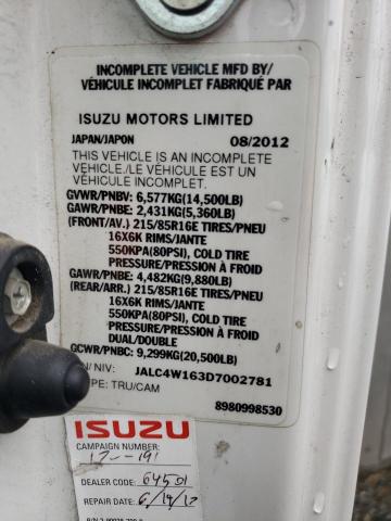 2013 Isuzu Npr Hd VIN: JALC4W163D7002781 Lot: 56353704