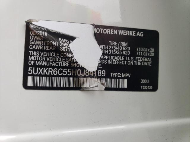 2017 BMW X5 xDrive50I VIN: 5UXKR6C55H0J84189 Lot: 55386384