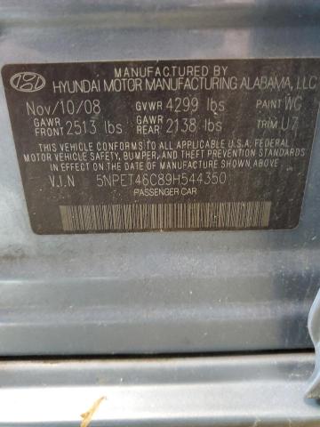 2009 Hyundai Sonata Gls VIN: 5NPET46C89H544350 Lot: 52459584