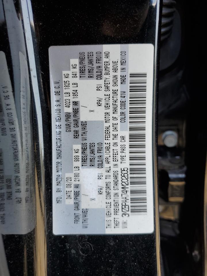 3MZBPAA74MM202605 2021 Mazda 3