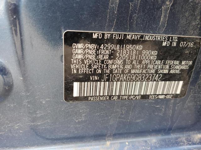 2016 SUBARU IMPREZA LI - JF1GPAK69G8323742