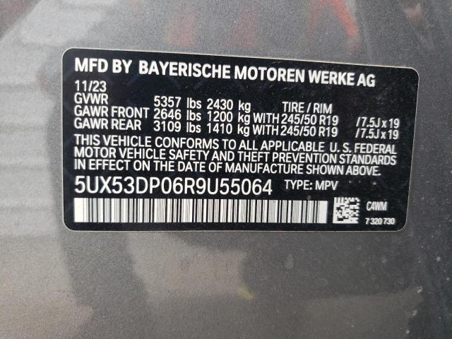 2024 BMW X3 xDrive30I VIN: 5UX53DP06R9U55064 Lot: 56913504