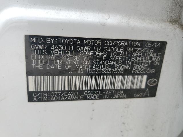 2014 Lexus Is 250 VIN: JTHBF1D27E5037578 Lot: 56165724