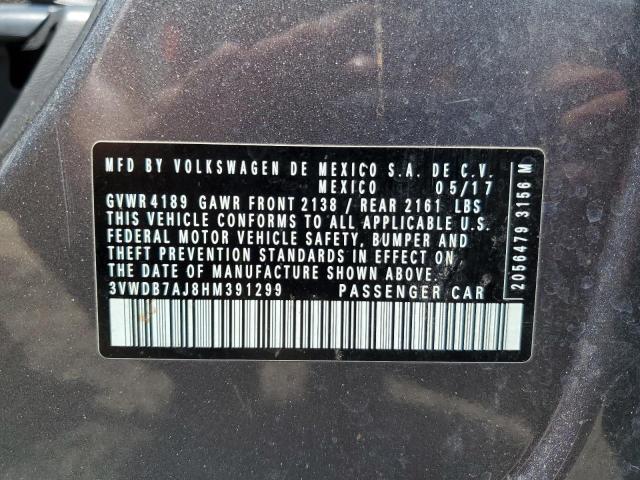 2017 VOLKSWAGEN JETTA SE - 3VWDB7AJ8HM391299