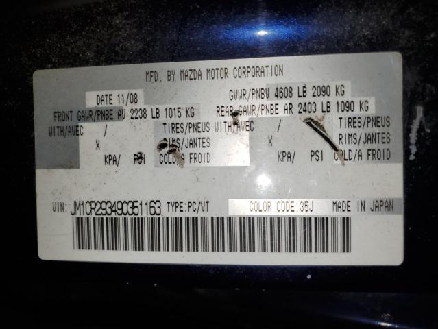 2009 Mazda 5 VIN: JM1CR293490351163 Lot: 55021634