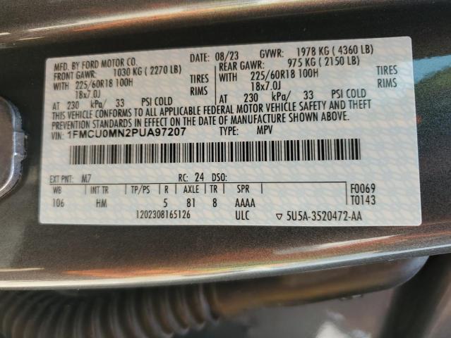 2023 Ford Escape St Line VIN: 1FMCU0MN2PUA97207 Lot: 56067464