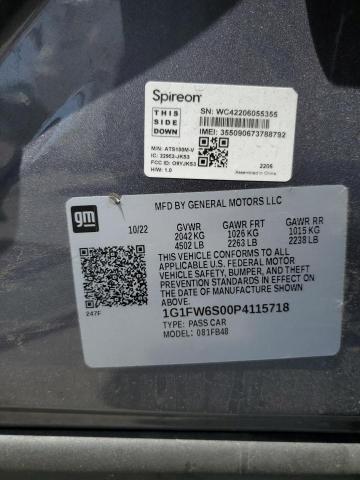 1G1FW6S00P4115718 Chevrolet Bolt EV 1L 13