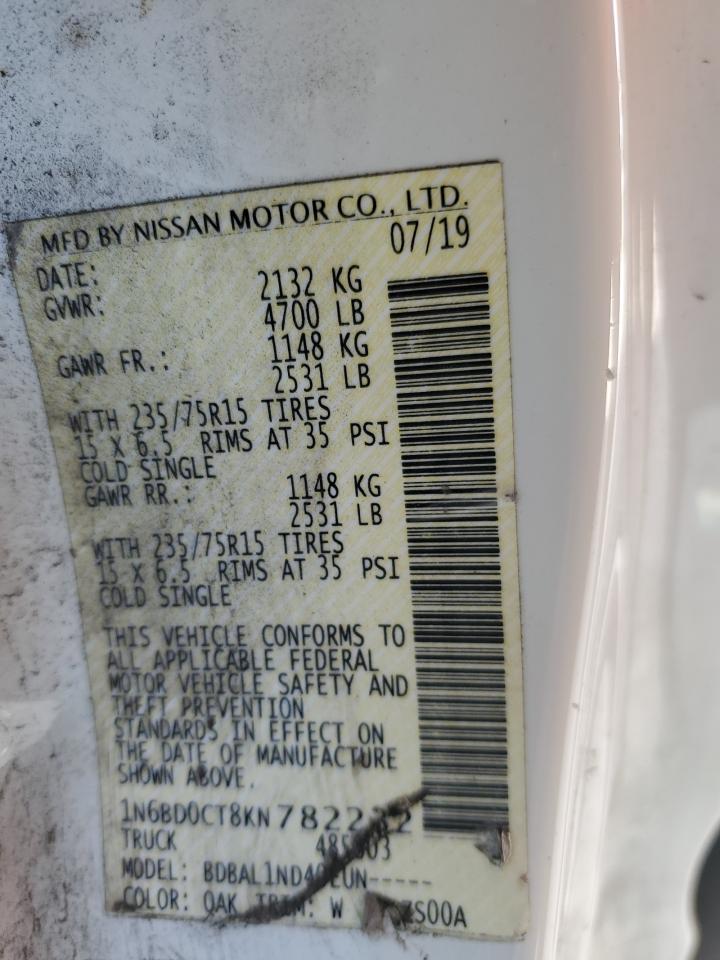 1N6BD0CT8KN782232 NISSAN FRONTIER 2019