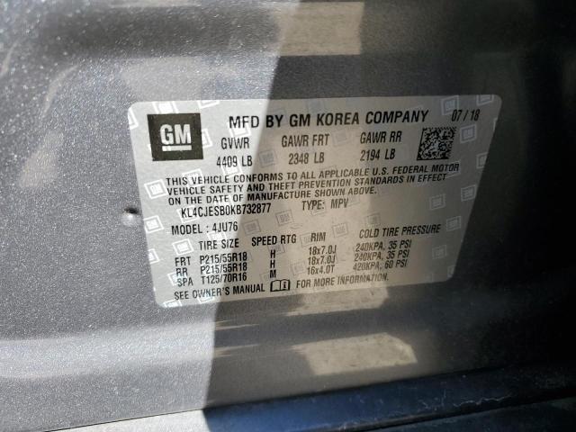 2019 Buick Encore Preferred VIN: KL4CJESB0KB732877 Lot: 57063934