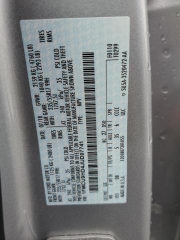 2018 Ford Escape Sel VIN: 1FMCU9HD4JUD07741 Lot: 54388874