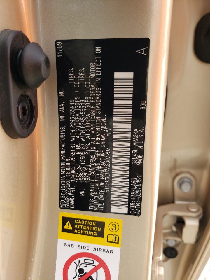 5TDEK3EH7AS007297 2010 Toyota Highlander Sport