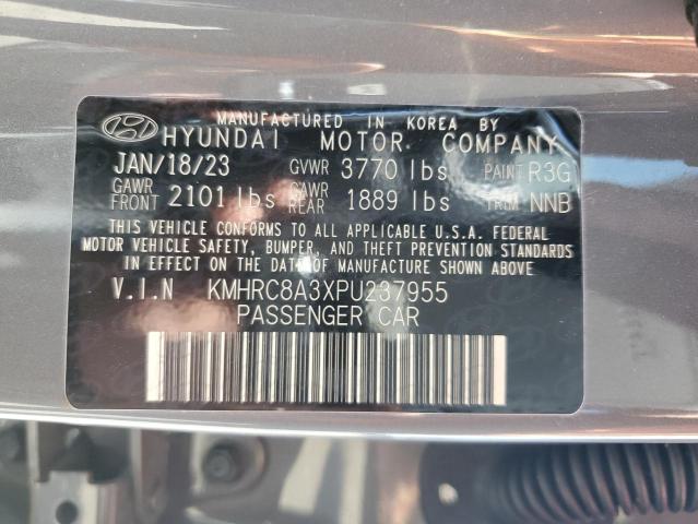 2023 Hyundai Venue Sel VIN: KMHRC8A3XPU237955 Lot: 51795994