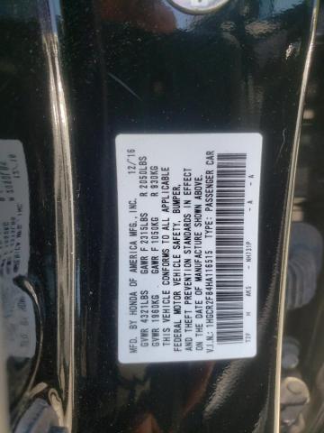 2017 Honda Accord Exl VIN: 1HGCR2F84HA116515 Lot: 56944734