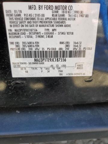 2018 Ford Ecosport Se VIN: MAJ3P1TE9JC187556 Lot: 53601204