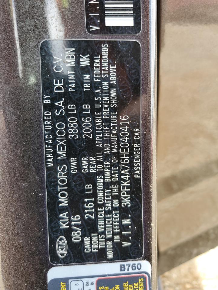 3KPFK4A76HE040416 2017 Kia Forte Lx