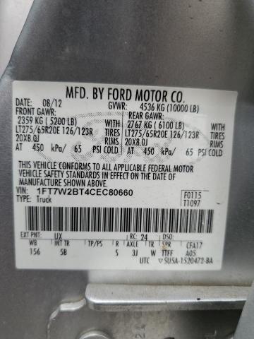 2012 Ford F250 Super Duty VIN: 1FT7W2BT4CEC80660 Lot: 54822494