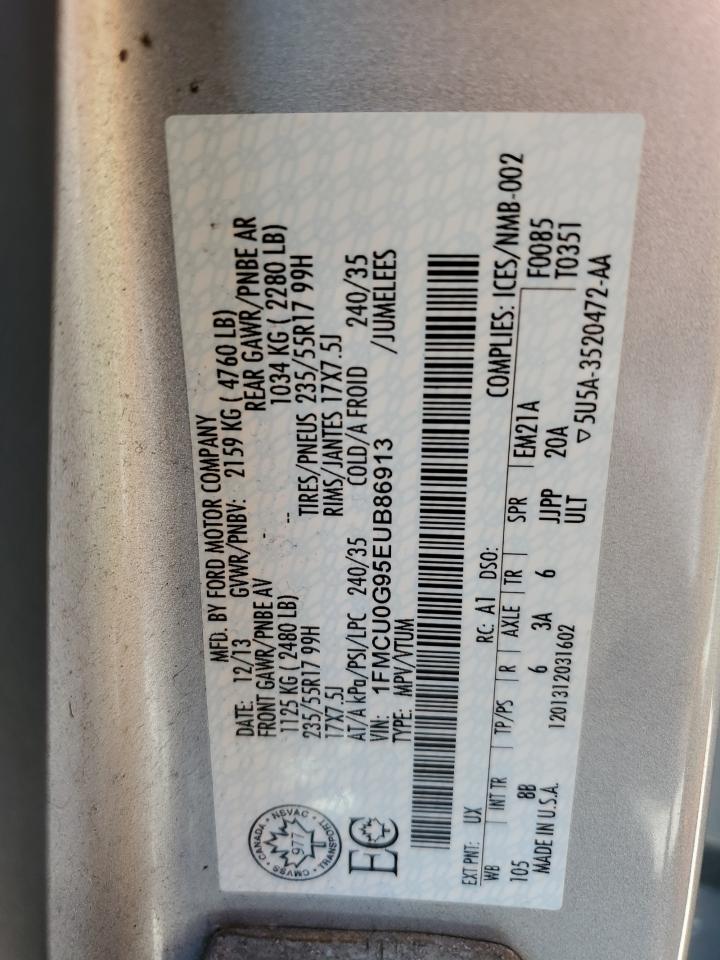 1FMCU0G95EUB86913 2014 Ford Escape Se