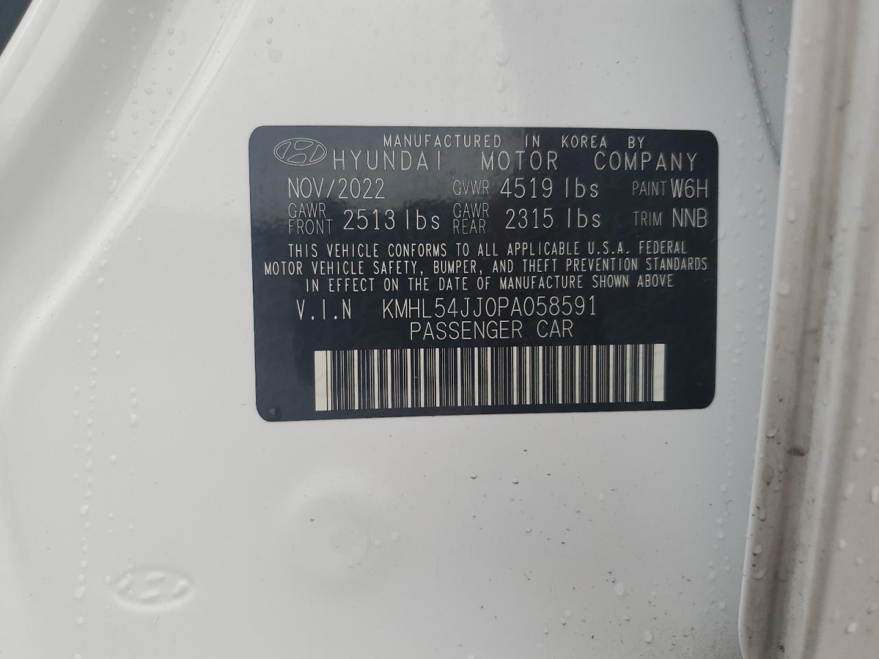 KMHL54JJ0PA058591 2023 Hyundai Sonata Hybrid