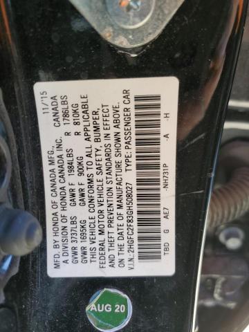 2HGFC2F83GH508027 2016 HONDA CIVIC - Image 12