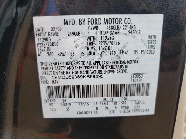 2009 Ford Escape Hybrid VIN: 1FMCU59369KB69495 Lot: 53489854