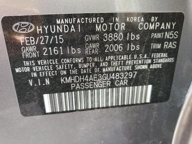 2016 Hyundai Elantra Se VIN: KMHDH4AE3GU483297 Lot: 55602384