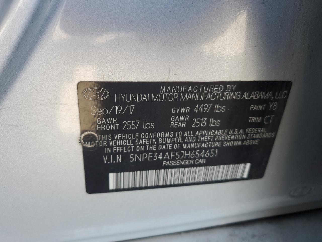 5NPE34AF5JH654651 2018 Hyundai Sonata Sport