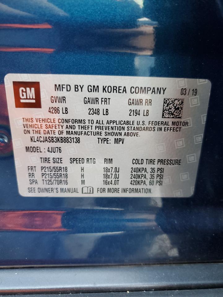 KL4CJASB3KB883138 2019 Buick Encore Preferred