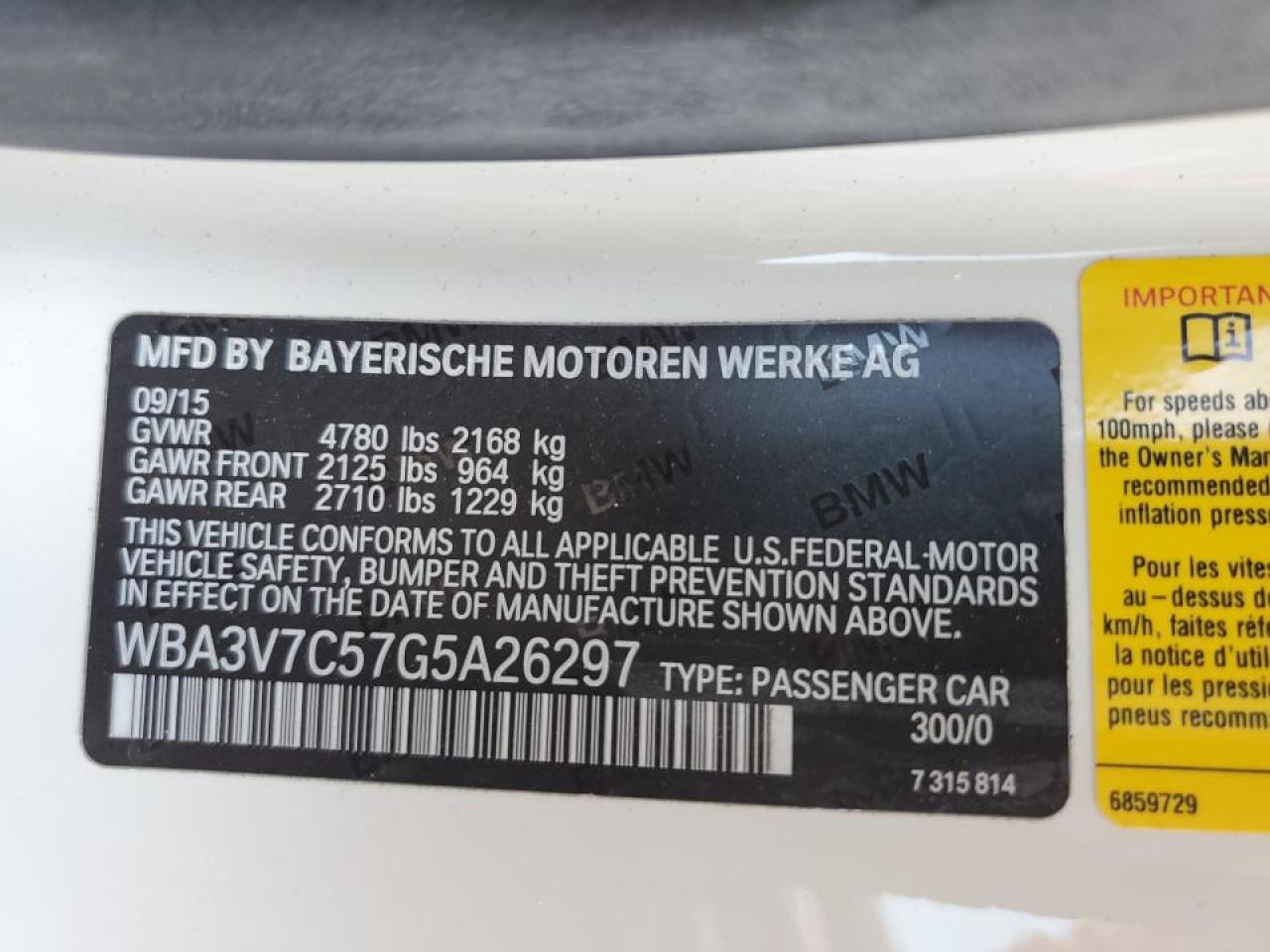 WBA3V7C57G5A26297 2016 BMW 428 I Sulev