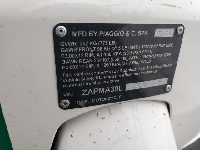 2019 VESPA GTS 300 ZAPMA39L7K5201170