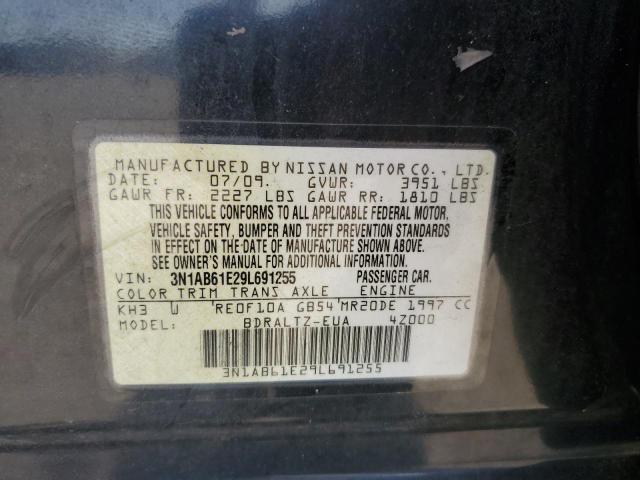 2009 Nissan Sentra 2.0 VIN: 3N1AB61E29L691255 Lot: 54140844