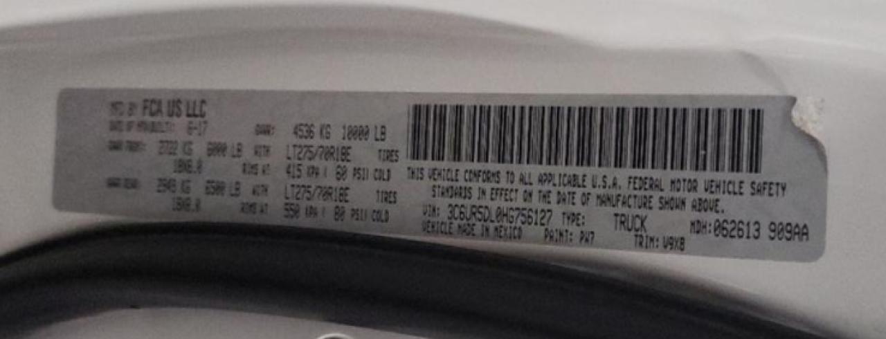 3C6UR5DL0HG756127 2017 Ram 2500 Slt