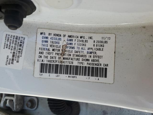 VIN 1HGCR2F32EA077536 2014 Honda Accord, LX no.13