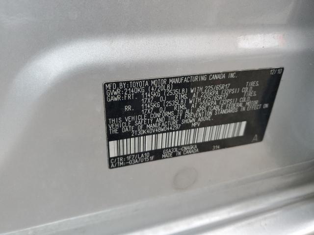 2011 Toyota Rav4 Limited VIN: 2T3DK4DV4BW044297 Lot: 53785564