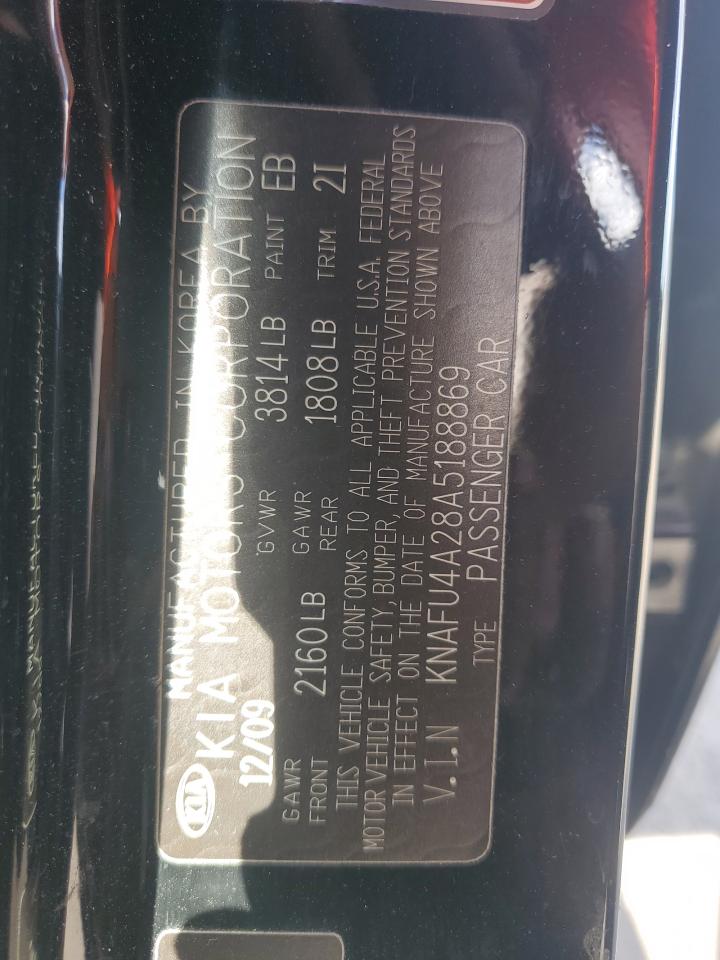 KNAFU4A28A5188869 2010 Kia Forte Ex