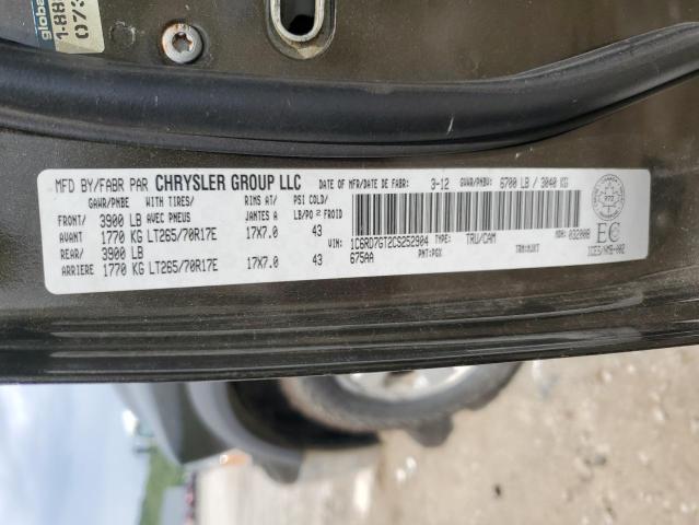 2012 Dodge Ram 1500 Slt VIN: 1C6RD7GT2CS252904 Lot: 55694414