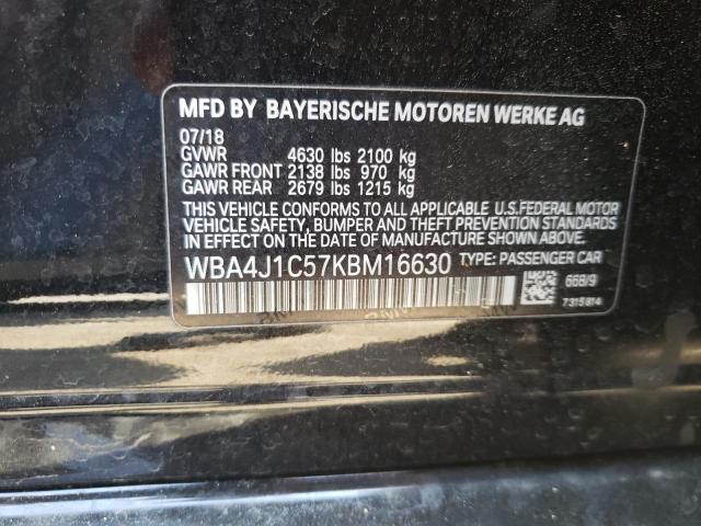 VIN WBA4J1C57KBM16630 2019 BMW 4 Series, 430I Gran ... no.12