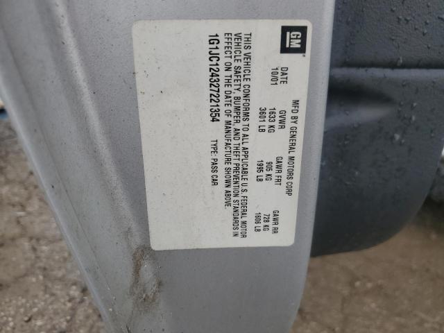 2002 Chevrolet Cavalier VIN: 1G1JC124327221354 Lot: 55045184