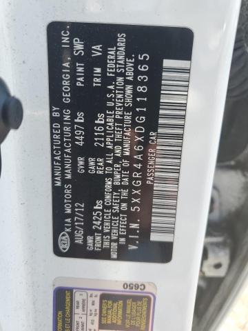 2013 Kia Optima Sx VIN: 5XXGR4A6XDG118365 Lot: 53812244