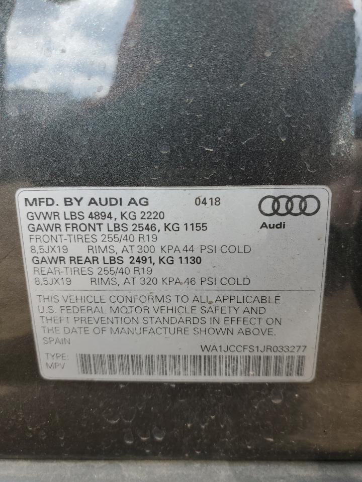 WA1JCCFS1JR033277 2018 Audi Q3 Premium Plus