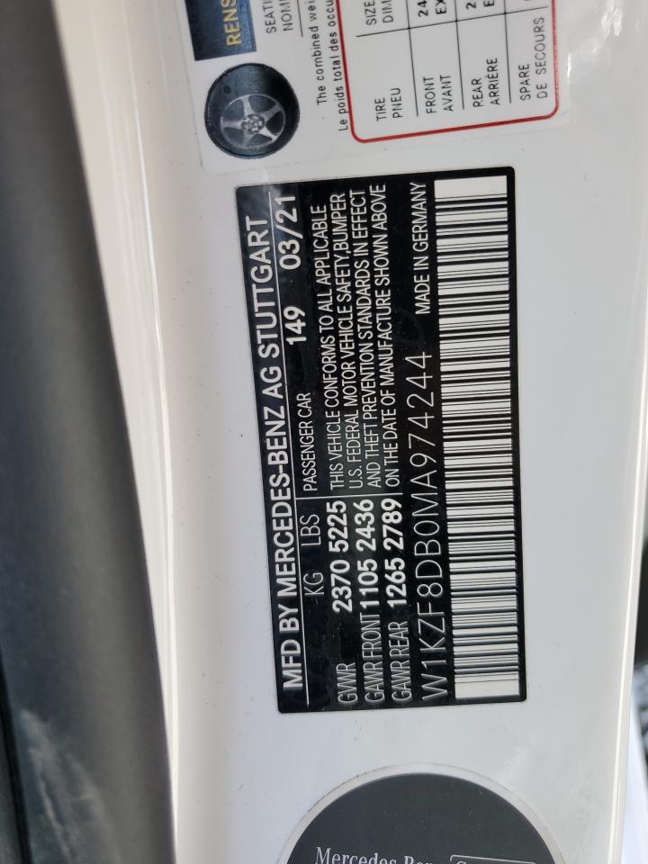 W1KZF8DB0MA974244 2021 Mercedes-Benz E 350