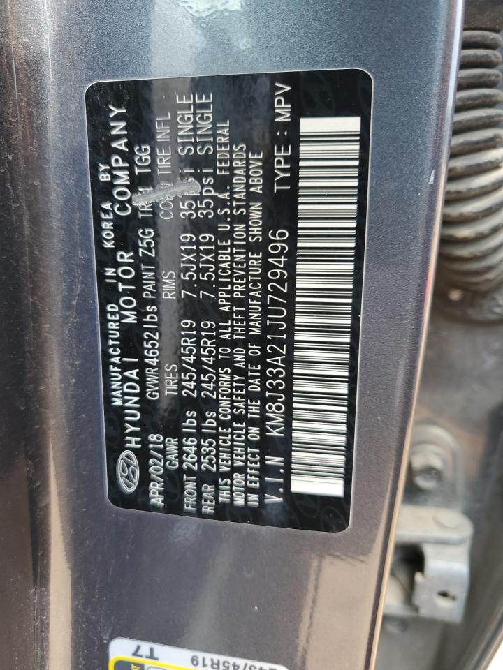 KM8J33A21JU729496 2018 Hyundai Tucson Value