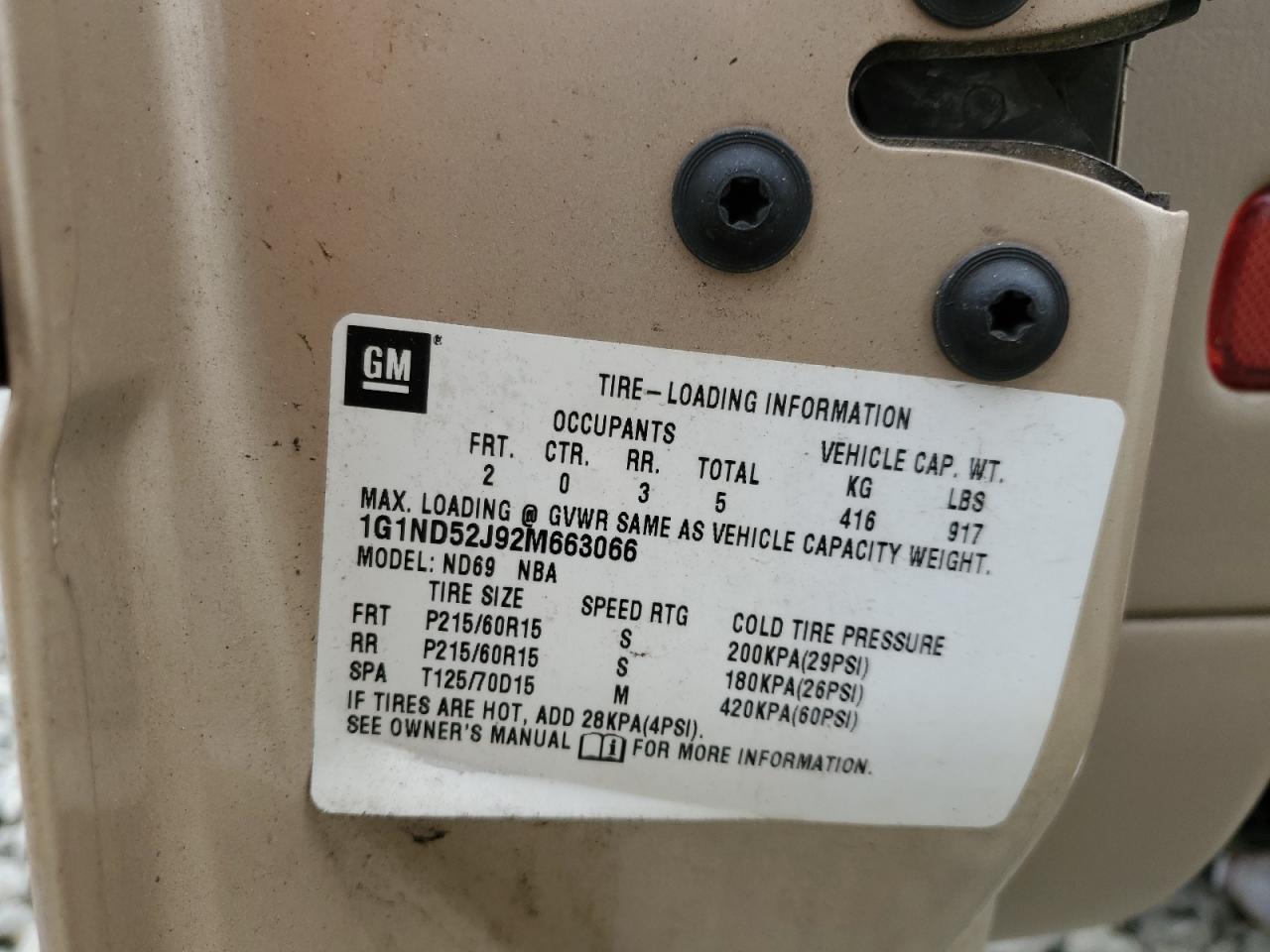 1G1ND52J92M663066 2002 Chevrolet Malibu