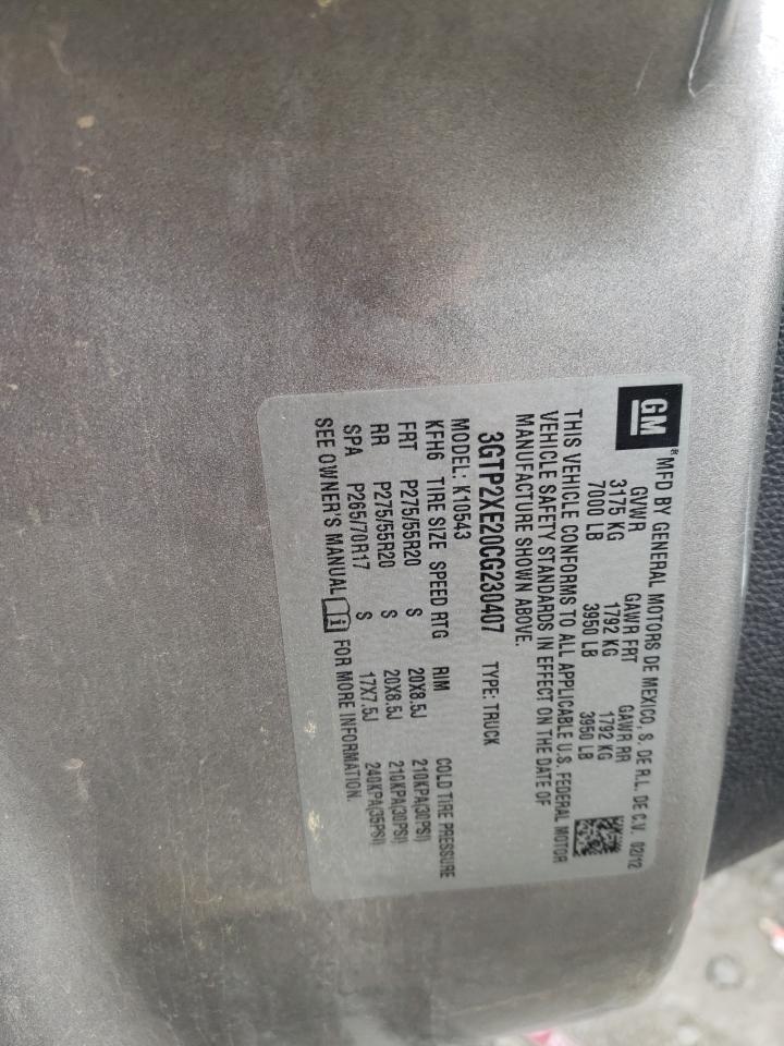 3GTP2XE20CG230407 2012 GMC Sierra K1500 Denali