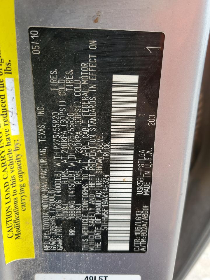 5TFHW5F19AX146324 2010 Toyota Tundra Crewmax Limited