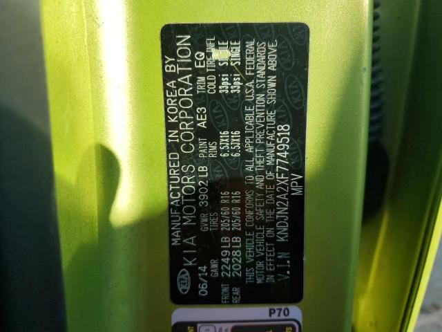 2015 Kia Soul VIN: KNDJN2A2XF7749518 Lot: 54711724