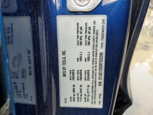 2019 TESLA MODEL 3 - 5YJ3E1EB3KF533396