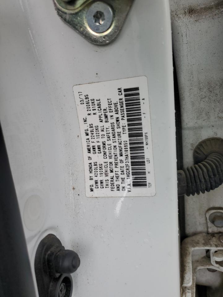 1HGCR2F37HA189950 HONDA ACCORD 2017